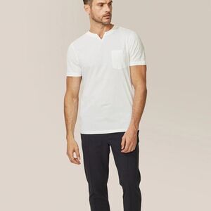 ✨ GOOD MAN BRAND ✨ Victory V-Notch Cotton Jersey T-shirt - [Large, White]